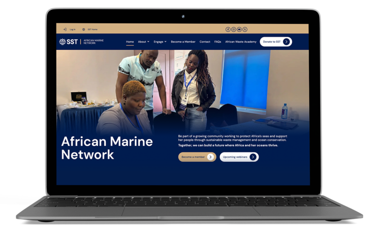 ACEN website mockup home page
