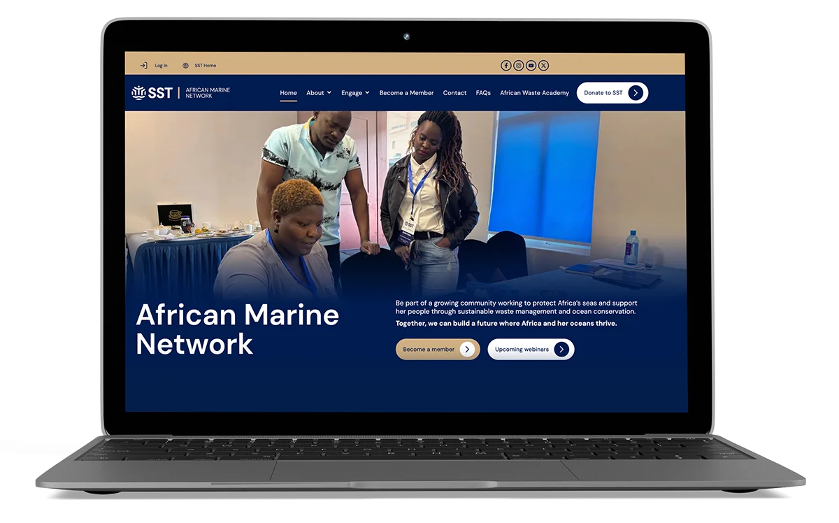 ACEN website mockup home page