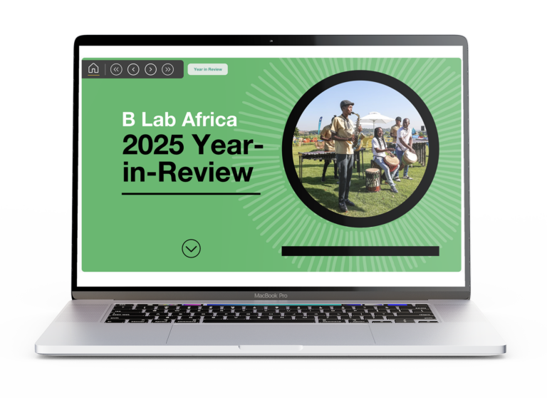 B Lab Africa interactive Annual Report mockup