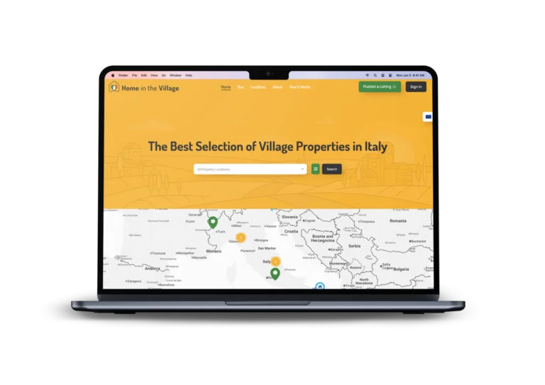 Home In The Village Homepage Design Mockup